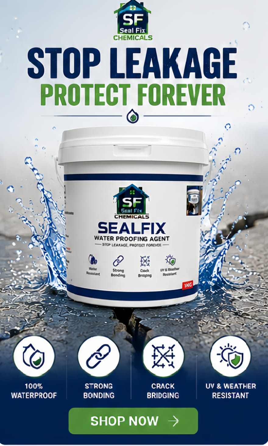 Waterproof Anti-Leakage Agent with Free Brush