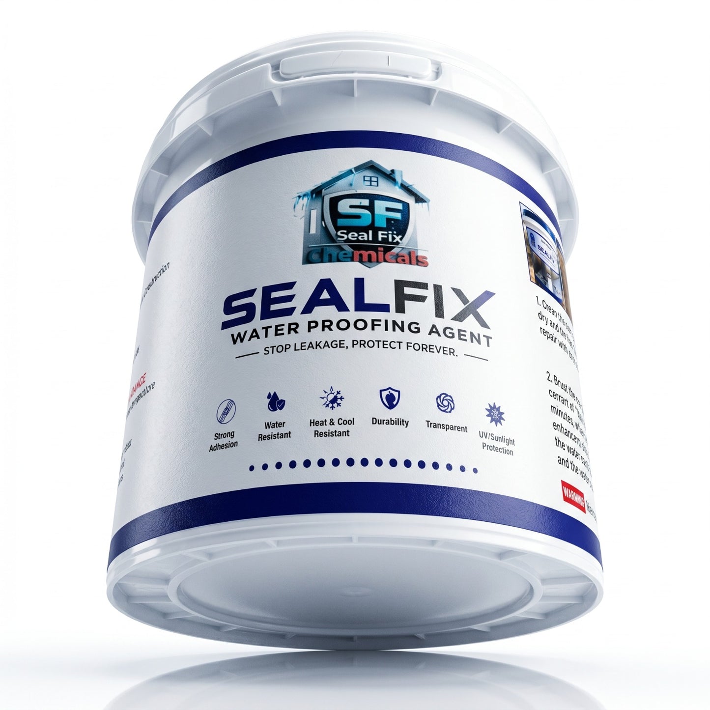 SealFix Waterproofing Agent – Transparent Anti-Leakage Waterproof Coating for Roof, Wall Seepage, Cracks, Marble & Concrete | Free Brush Included