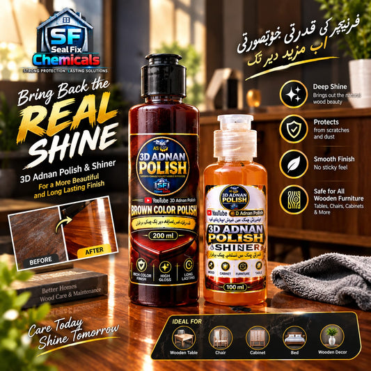 3D Adnan Furniture Polish & Shiner – 200ml + 100ml
